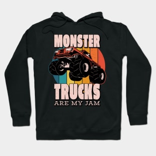 Monster Truck Retro Back To School Hoodie